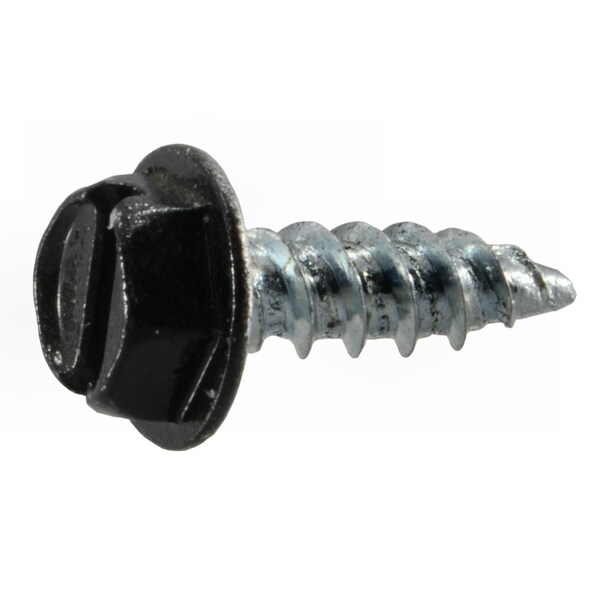 Midwest Fastener Sheet Metal Screw, #7 x 1/2 in, Zinc Plated Steel Hex Head Slotted Drive, 1827 PK 56107 - main